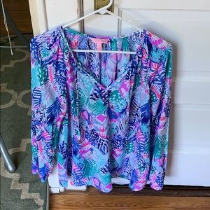 Lilly Pulitzer long sleeve blouse size M